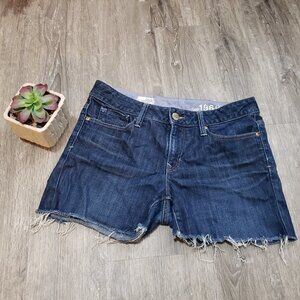 Gap Long & Lean Cut Off Denim Jean Shorts Sz 29